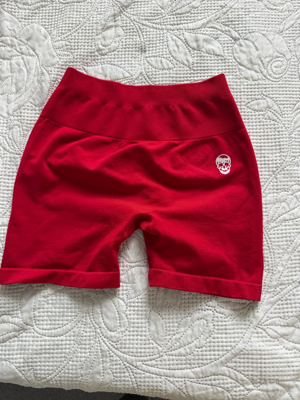 Gymreapers red workout shorts